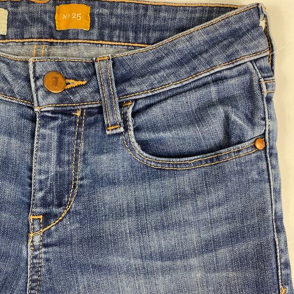 Pilcro and the Letterpress Mid Rise Jeans Skinny Anthropologie Blue Womens Sz 25 - Picture 4 of 12